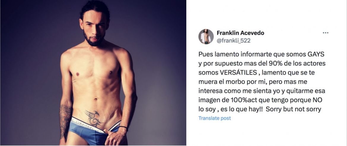 Au risque de décevoir, le monté 22 cm épais Franklin Acevedo nous dit quelque chose qui lui tient à cœur