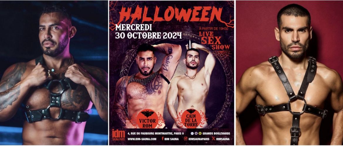 Mercredi 30 octobre à Paris : Soirée Halloween avec Viktor Rom & Caín de la Torre en live sex-show à "IDM Sauna"