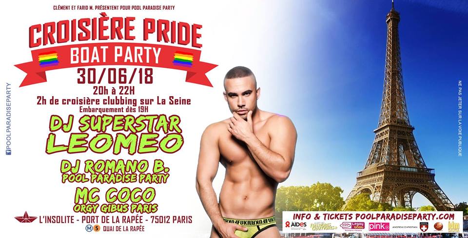 Boat Party édition Pride PARIS 2018